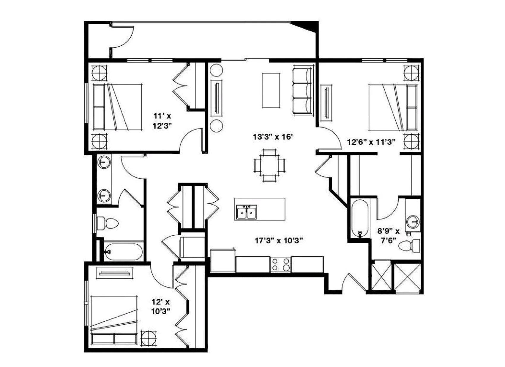 3x2 A floor plan